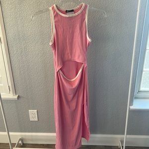 Pink cutout dress